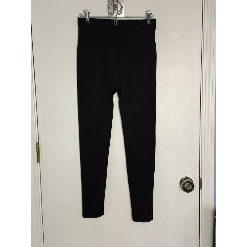 Britts Knits Leggings Womens Size L/XL‎ Black Solid Full Length